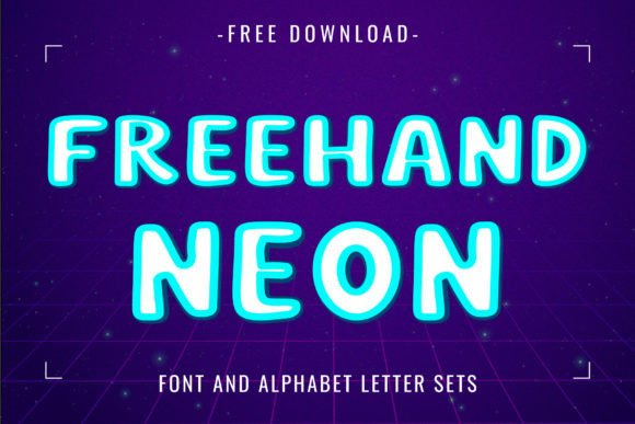 Freehand Neon Font for Digital Creativity