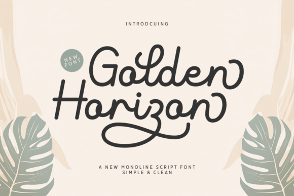 Golden Horizon: A Modern Script Font for Editorial Design