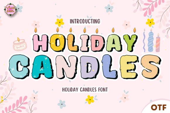 Holiday Candles Font for Festive Branding