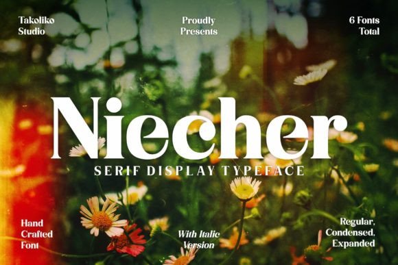 Niecher Serif Font for Editorial Design