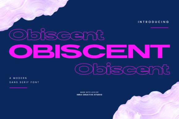 Obiscent: A Modern Sans Serif Font for Craft and Design